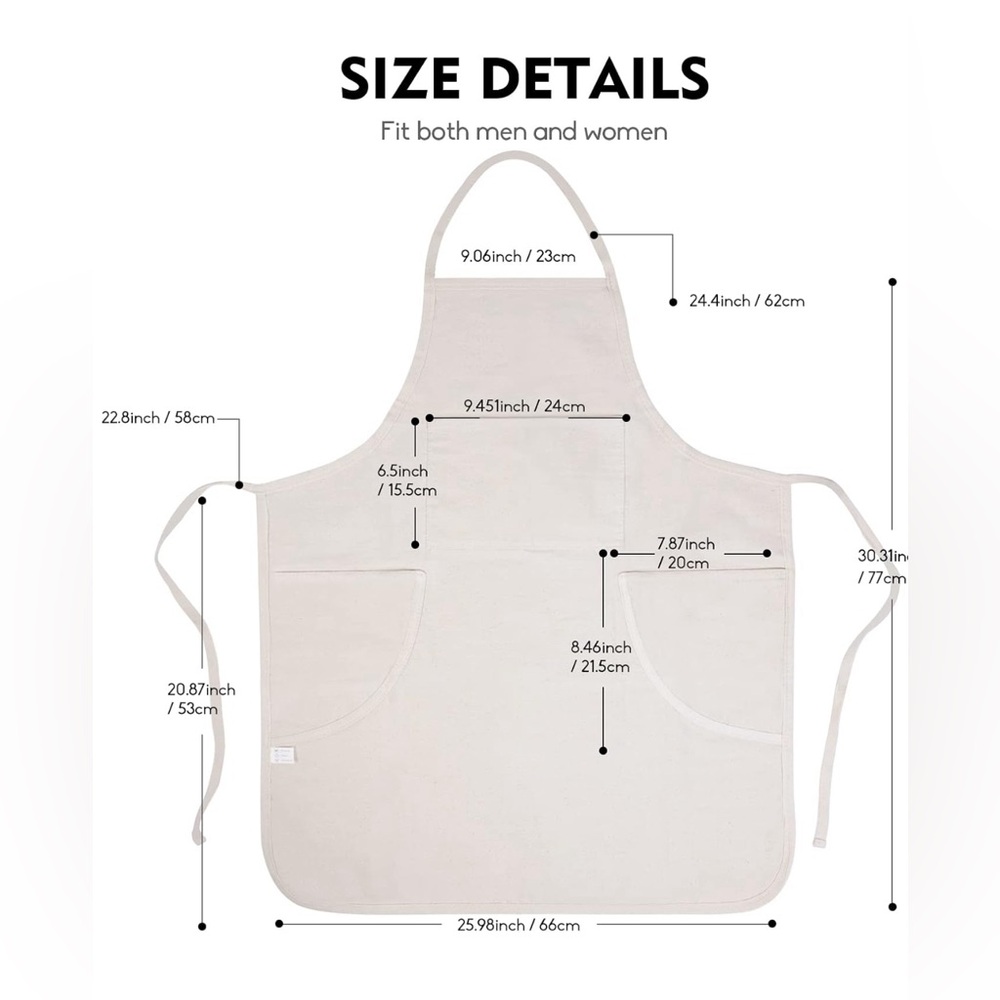 Unopened apron for art